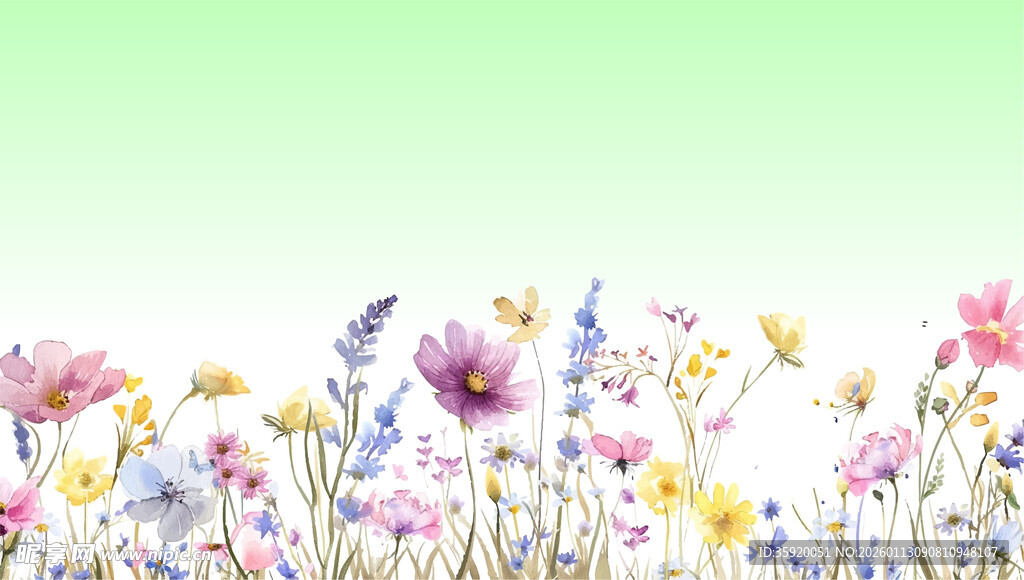手绘花卉背景