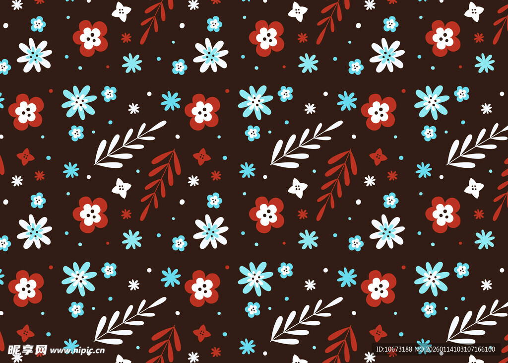 复古花卉几何图案背景