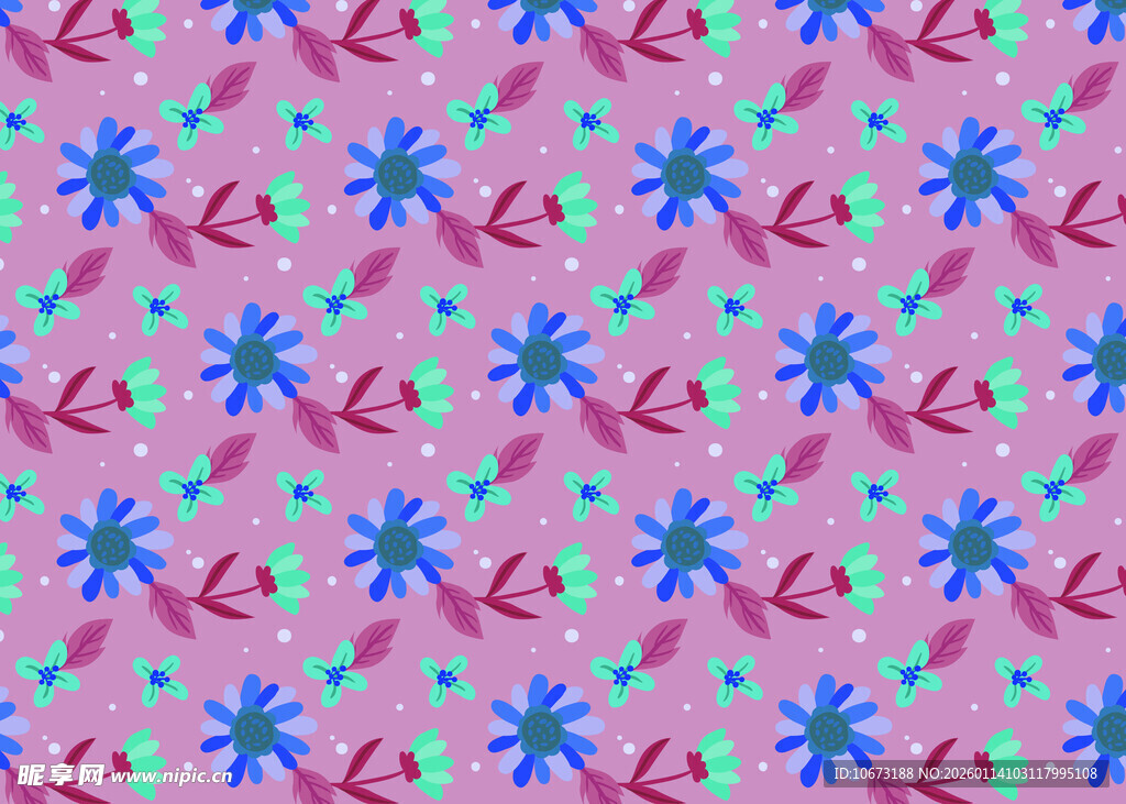 粉色底花朵图案背景