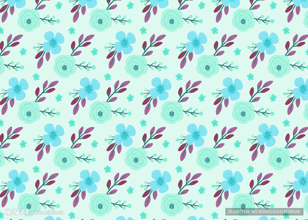 清新花卉图案背景