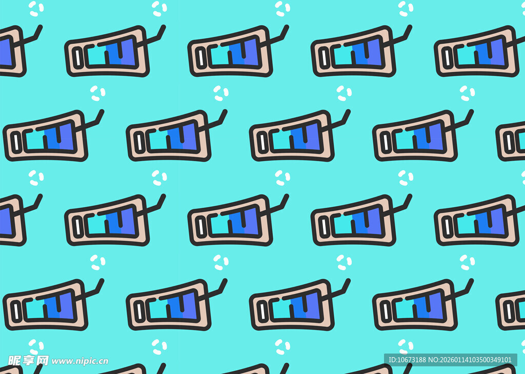 手机图案的蓝色背景纹理