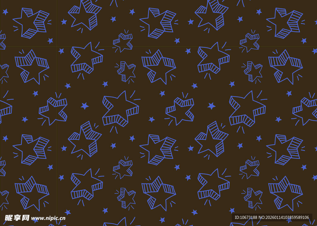 深棕底蓝花复古图案纹理