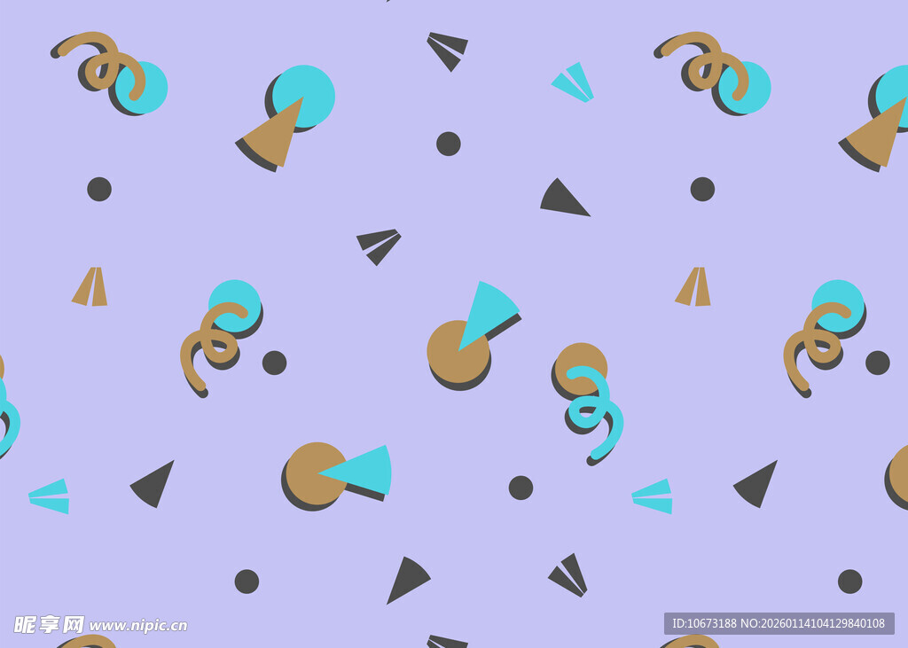 紫色背景的卡通图案纹理