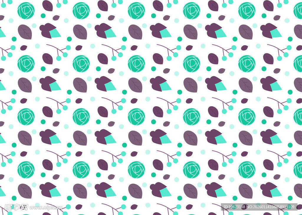 绿紫圆点图案背景