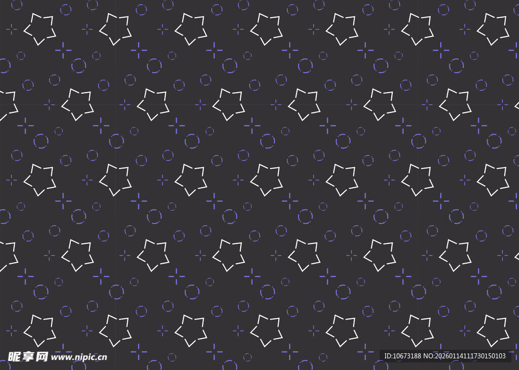 几何星形深色纹理图案