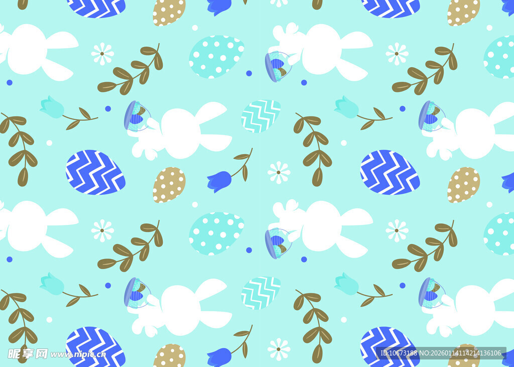 清新花卉云朵图案背景