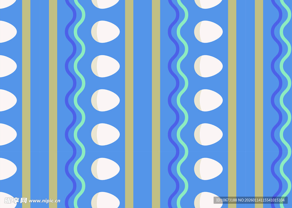 蓝白条纹波点图案背景