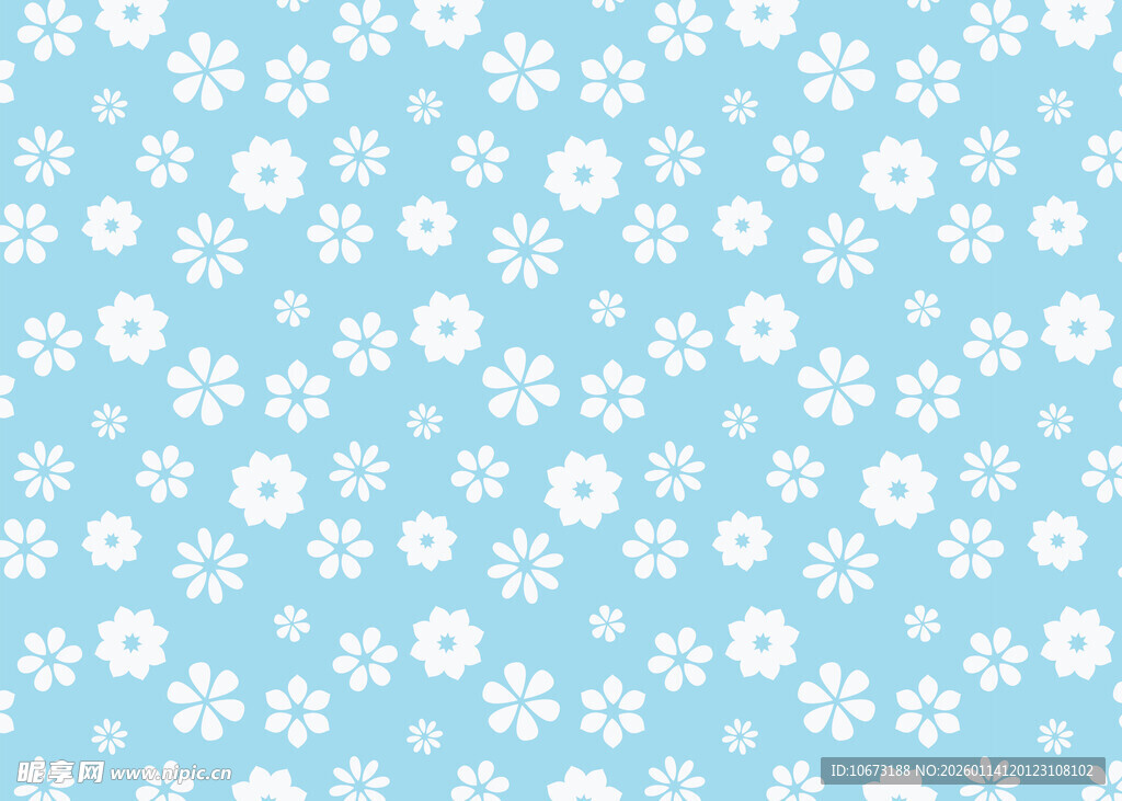 浅蓝色雪花图案背景