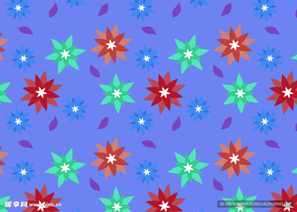 多彩花卉图案背景