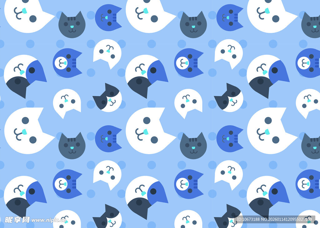 可爱幽灵图案背景