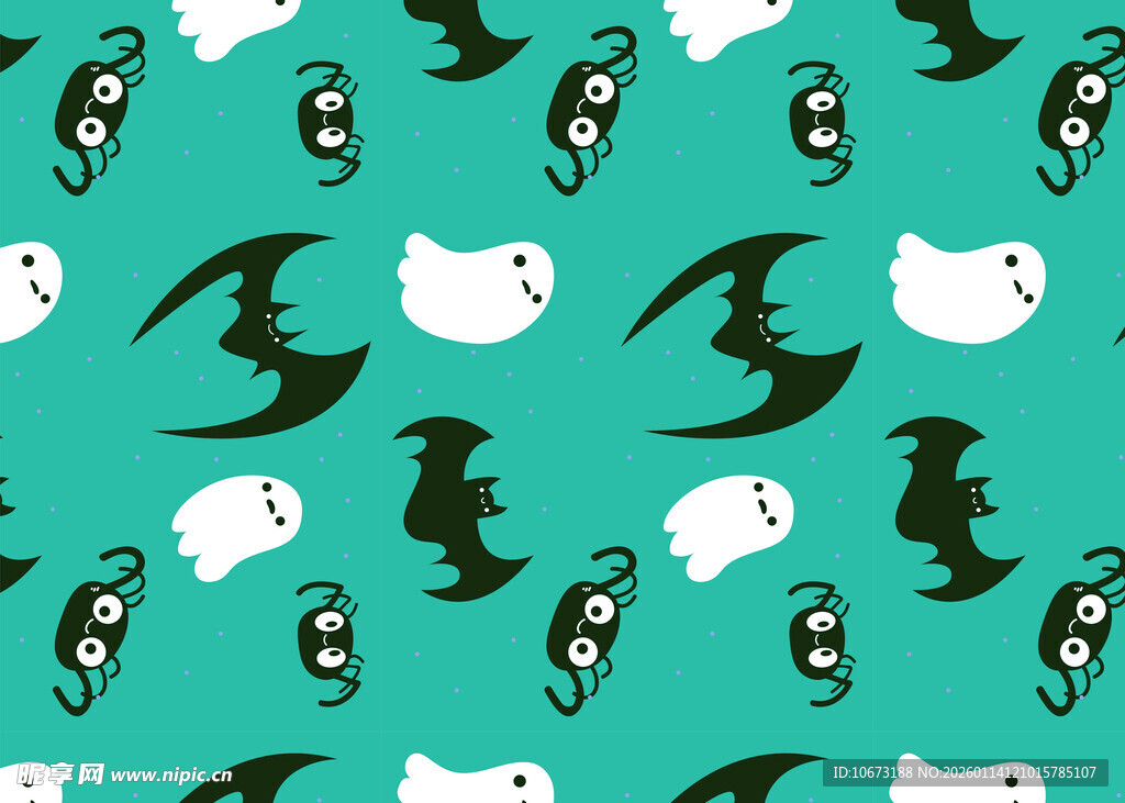 蓝底飞鸟卡通图案背景