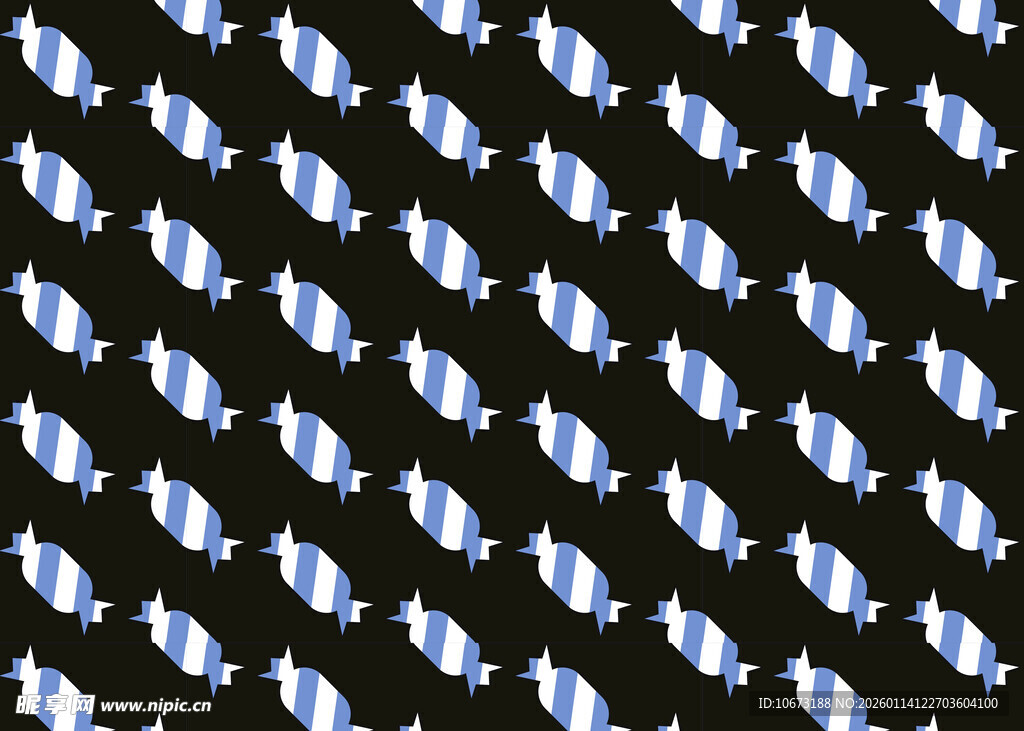 蓝色小鱼图案背景纹理