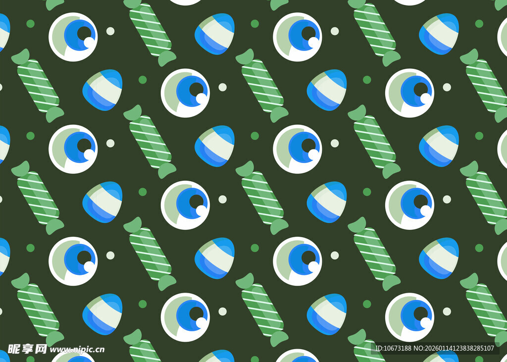 奇幻眼球图案装饰背景