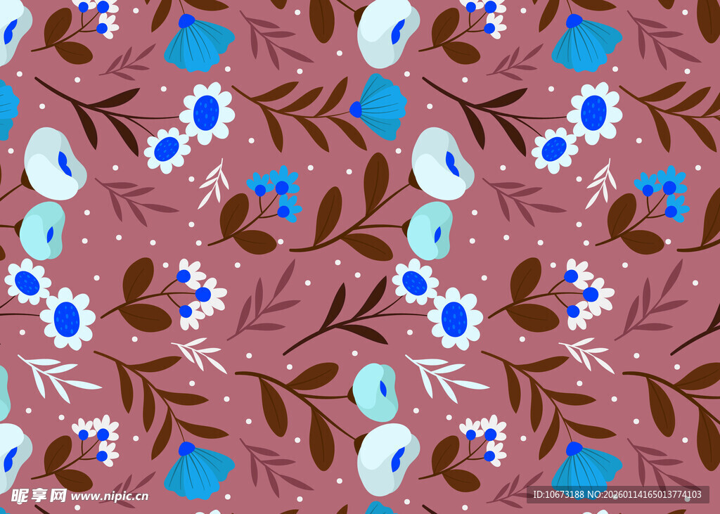 粉色花卉图案背景纹理