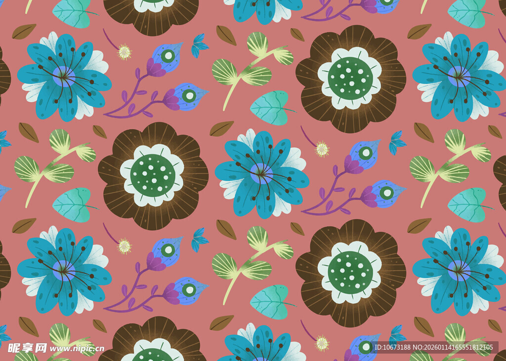 花卉图案背景设计素材