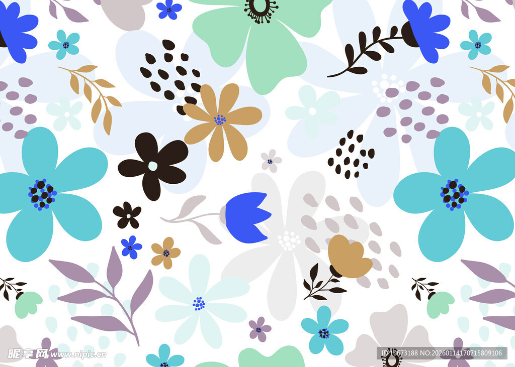 多彩花卉图案背景