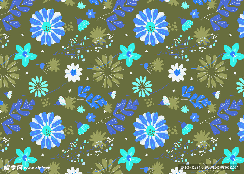 多彩花卉图案背景