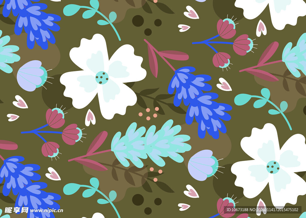 花卉植物图案背景设计