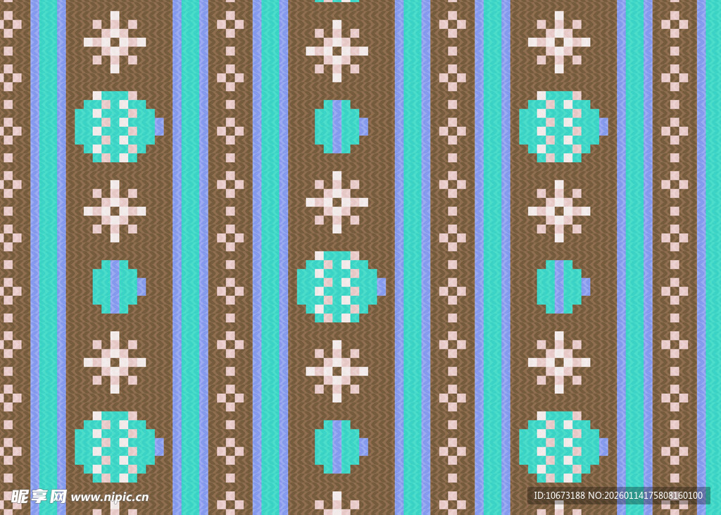 圣诞风几何图案装饰条纹