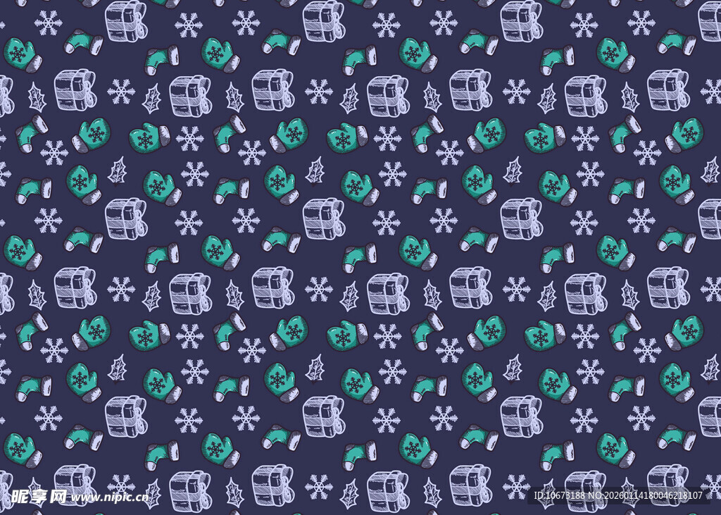 蓝绿几何图案布料纹理