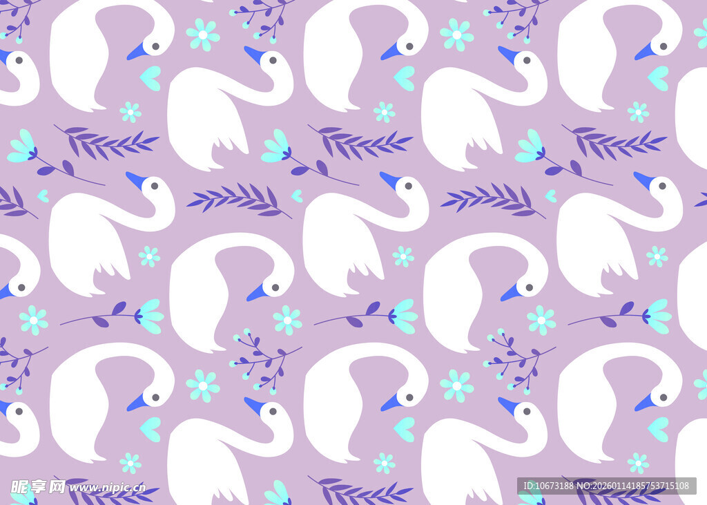 可爱海豹图案背景设计