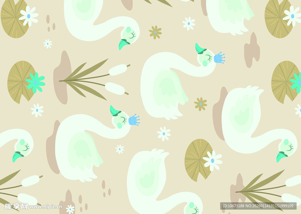 清新简约热带植物背景图