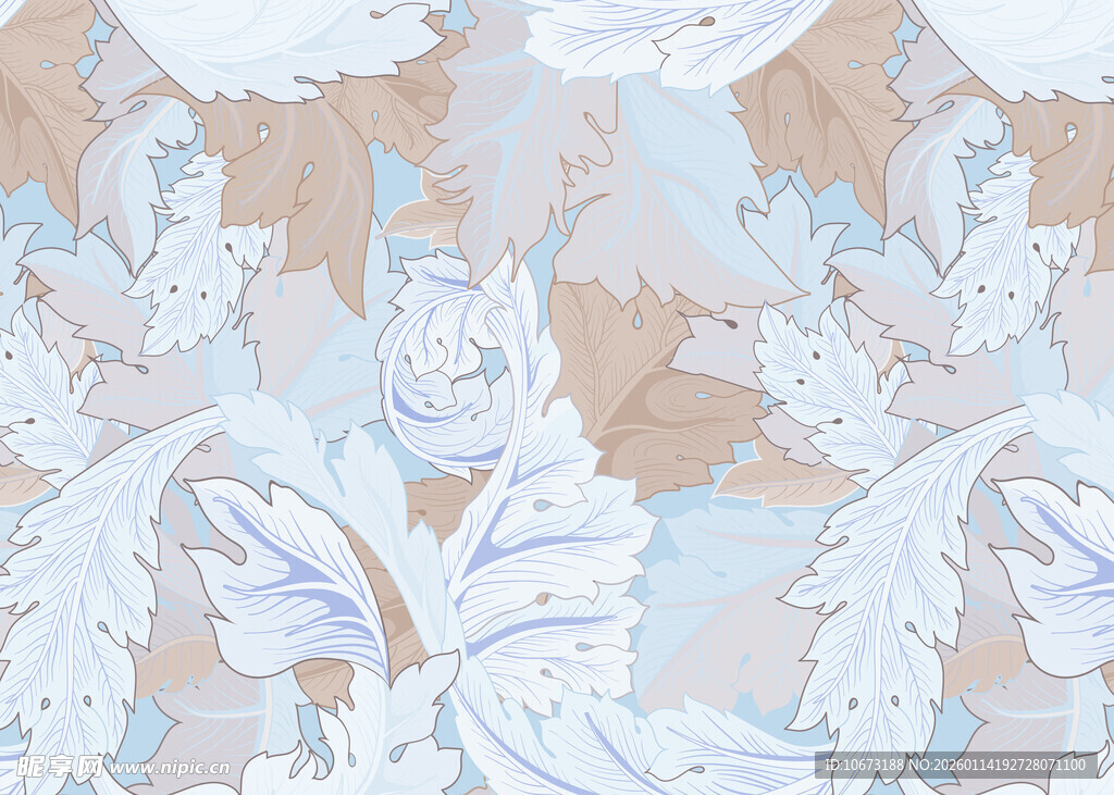 淡雅花卉图案背景纹理