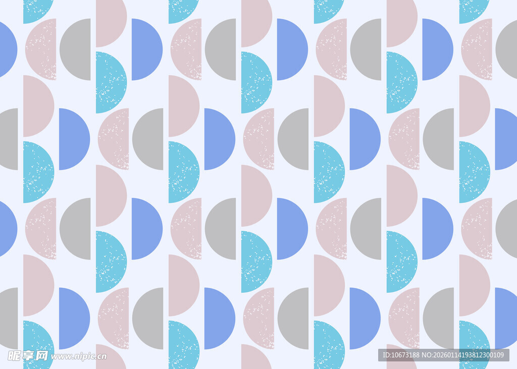 几何半圆图案无缝背景