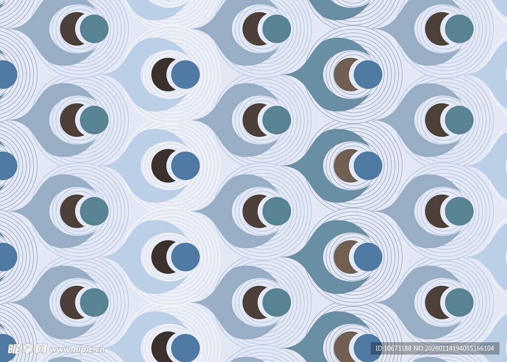 几何图案背景的抽象眼元素