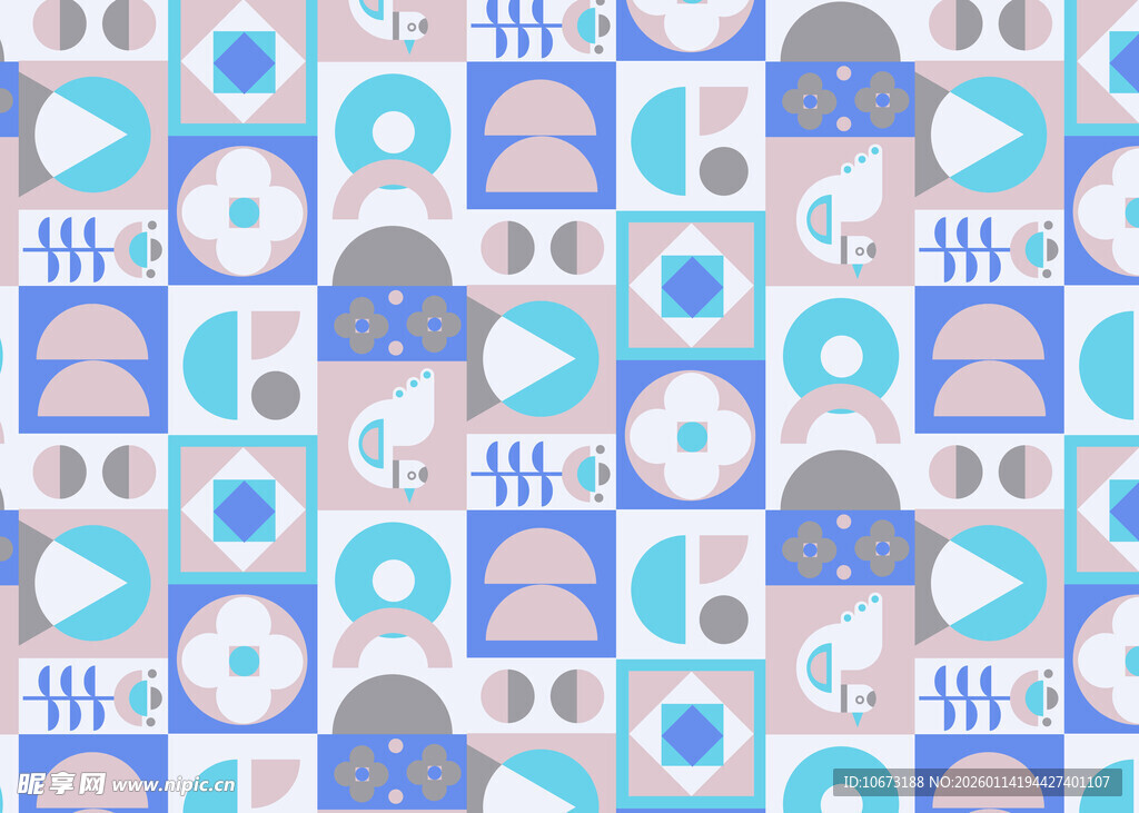 卡通图案拼接背景纹理