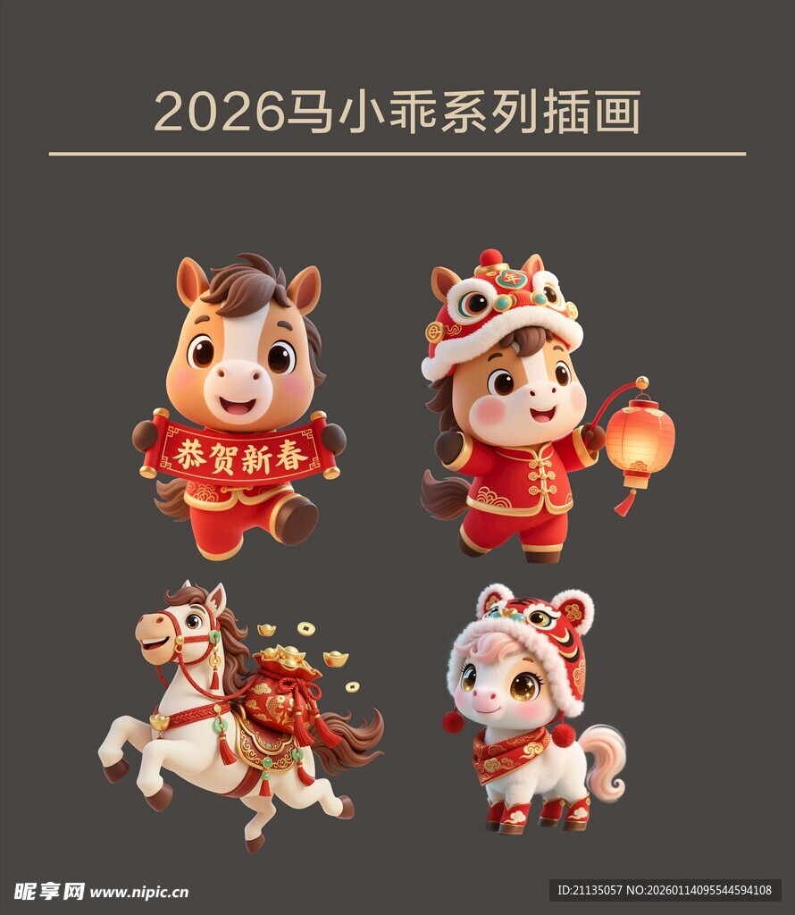 2026年马小乖系列插画