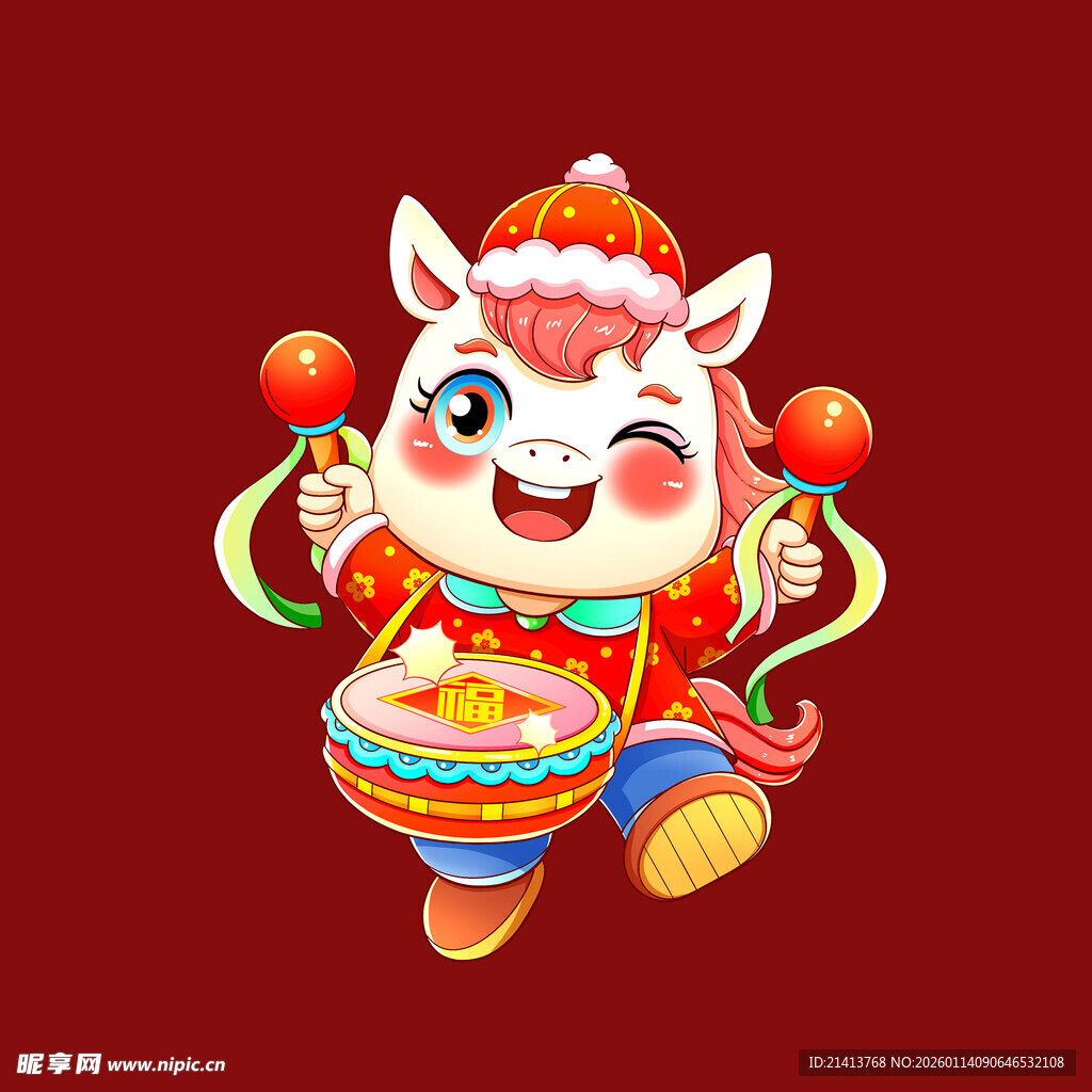 喜庆小牛贺岁形象