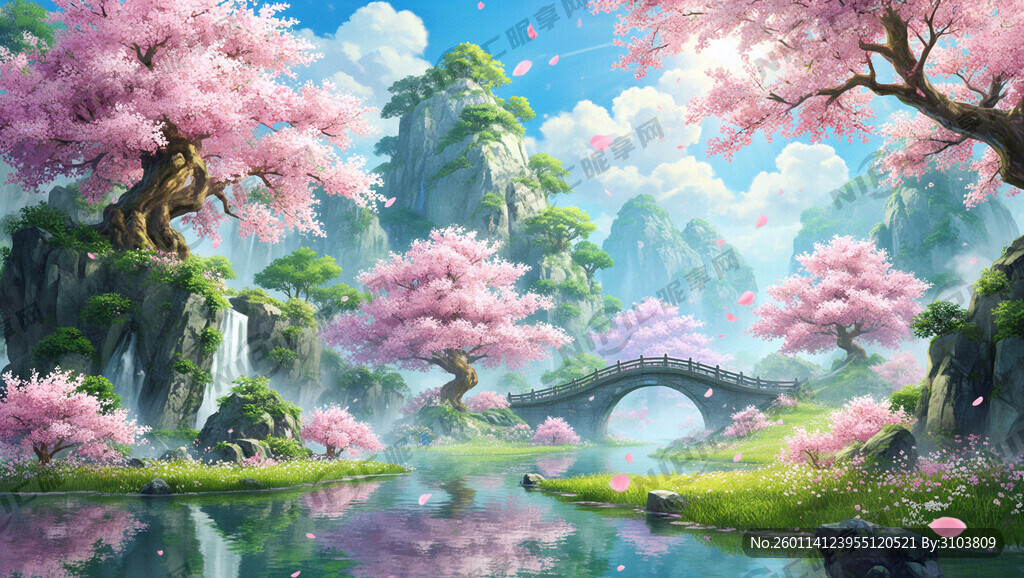 游戏梦幻唯美新中式风景 超高清