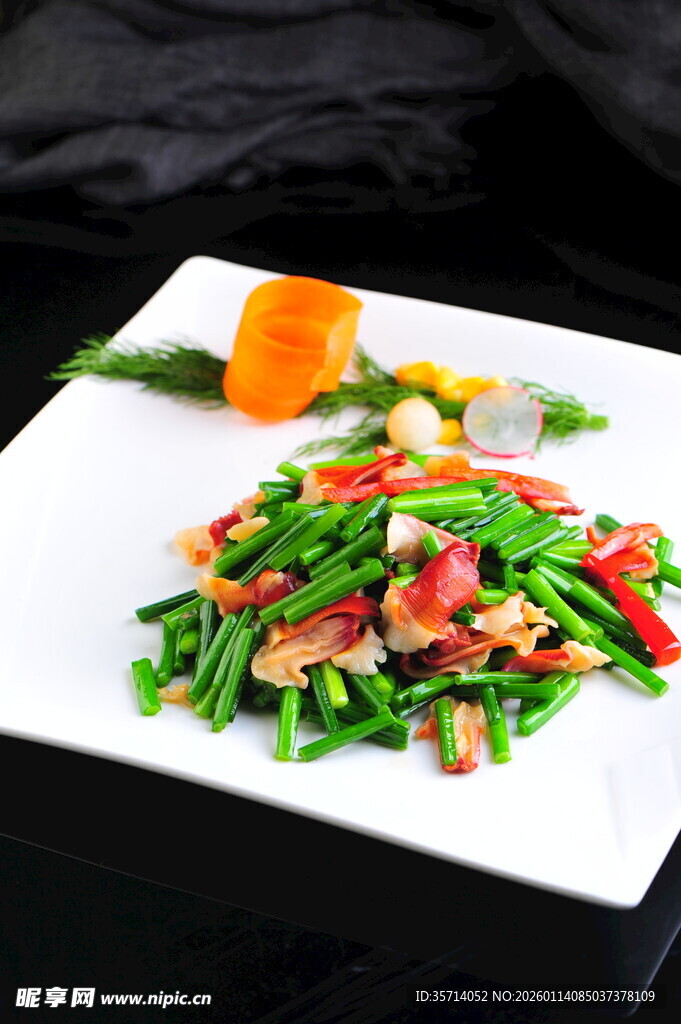 彩椒培根炒豆角