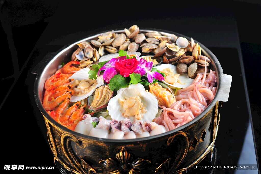 豪华海鲜火锅拼盘