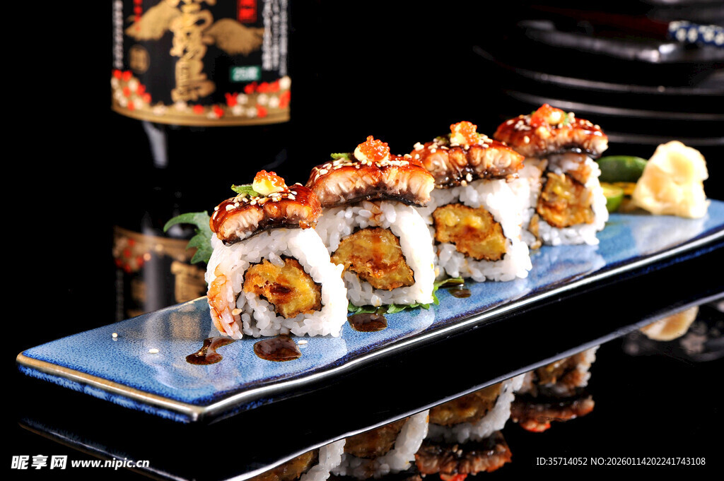 精美寿司拼盘展示