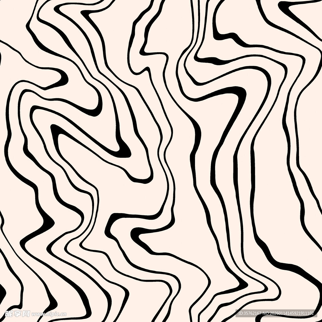 黑白抽象线条纹理图案