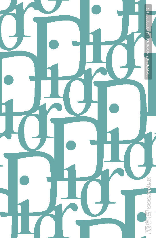 蓝白简约字母几何图案背景