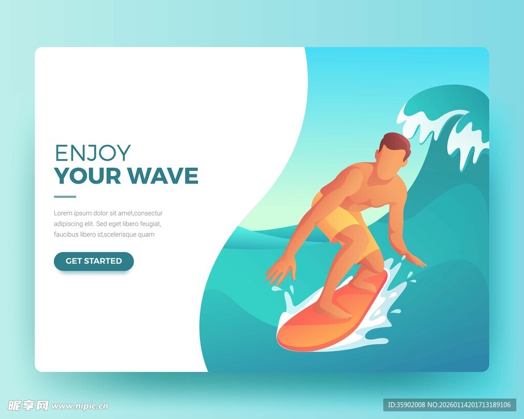 冲浪者畅享海浪时刻