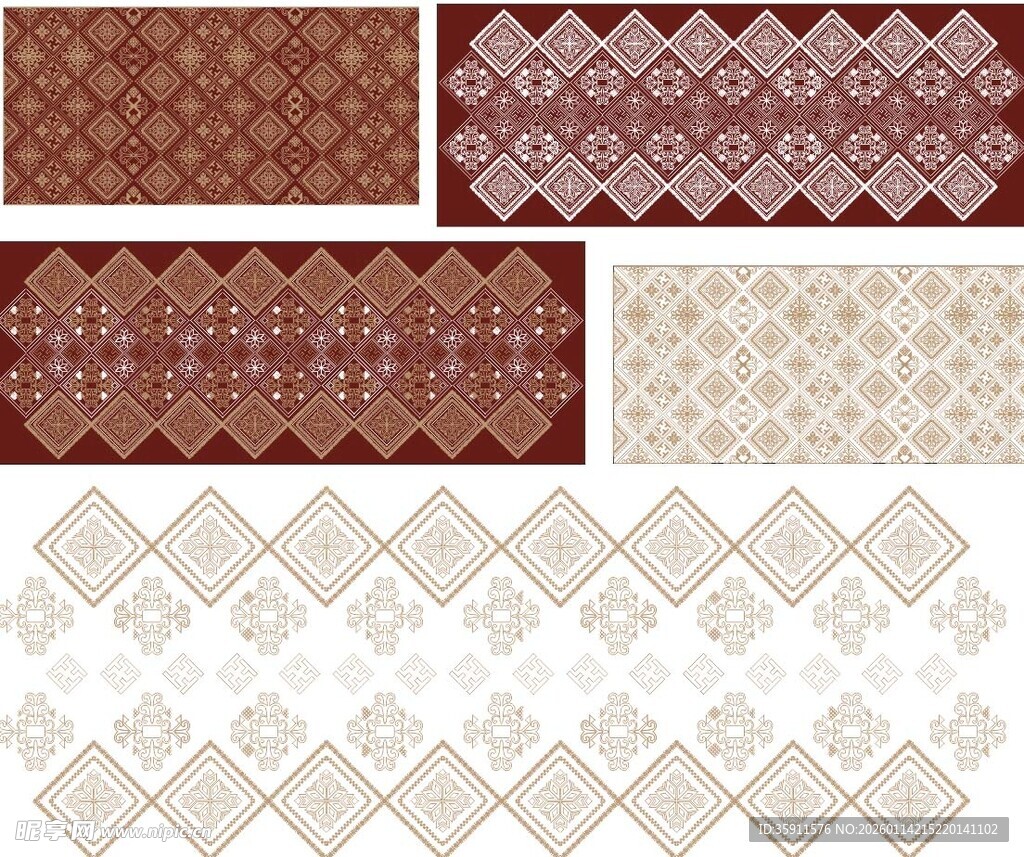 复古几何图案装饰纹理集