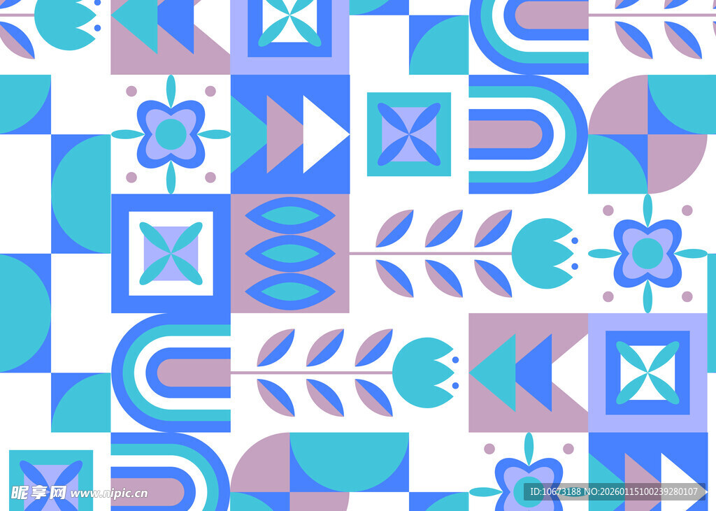 几何图案拼接装饰背景图