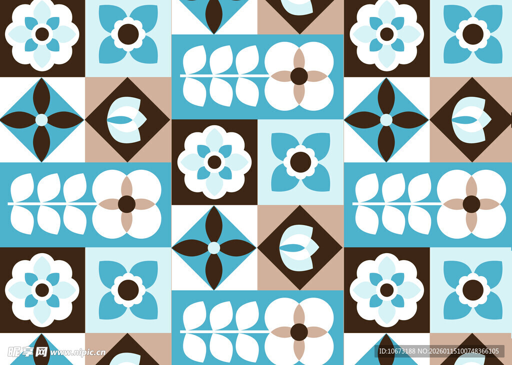 几何花卉图案背景设计