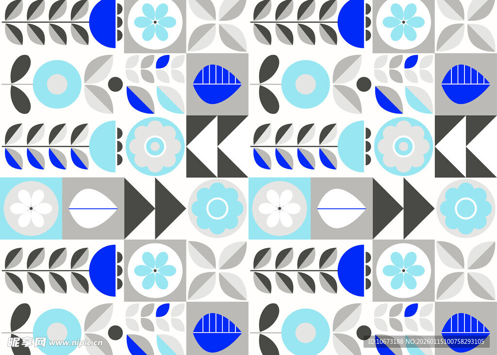 几何图案拼接的装饰背景