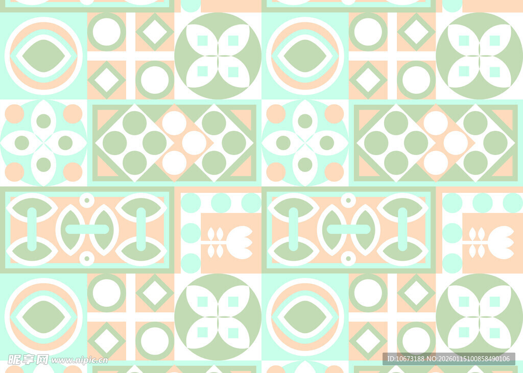 清新几何图案装饰背景