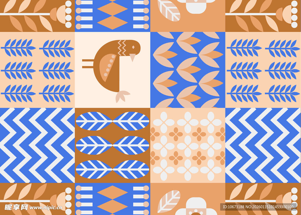 几何图案拼接装饰纹理