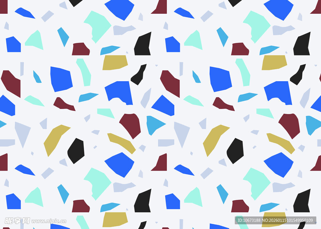 多彩几何碎片抽象图案