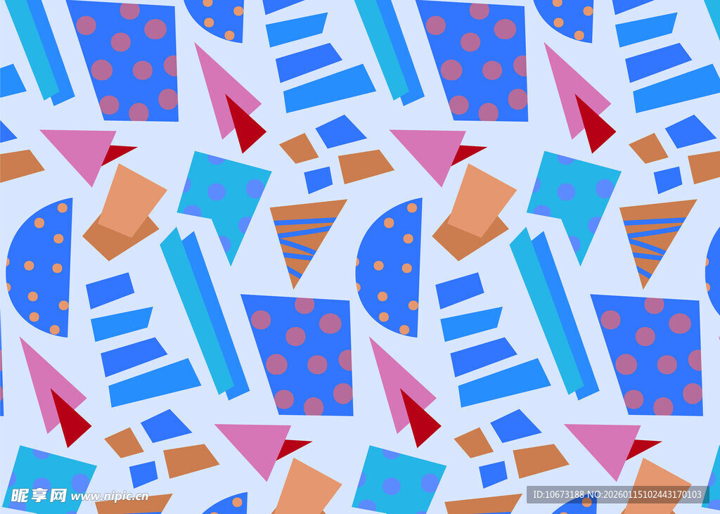 多彩几何图案无缝背景