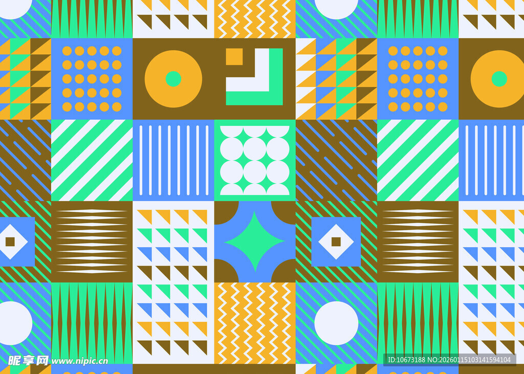 多彩几何图案拼接纹理