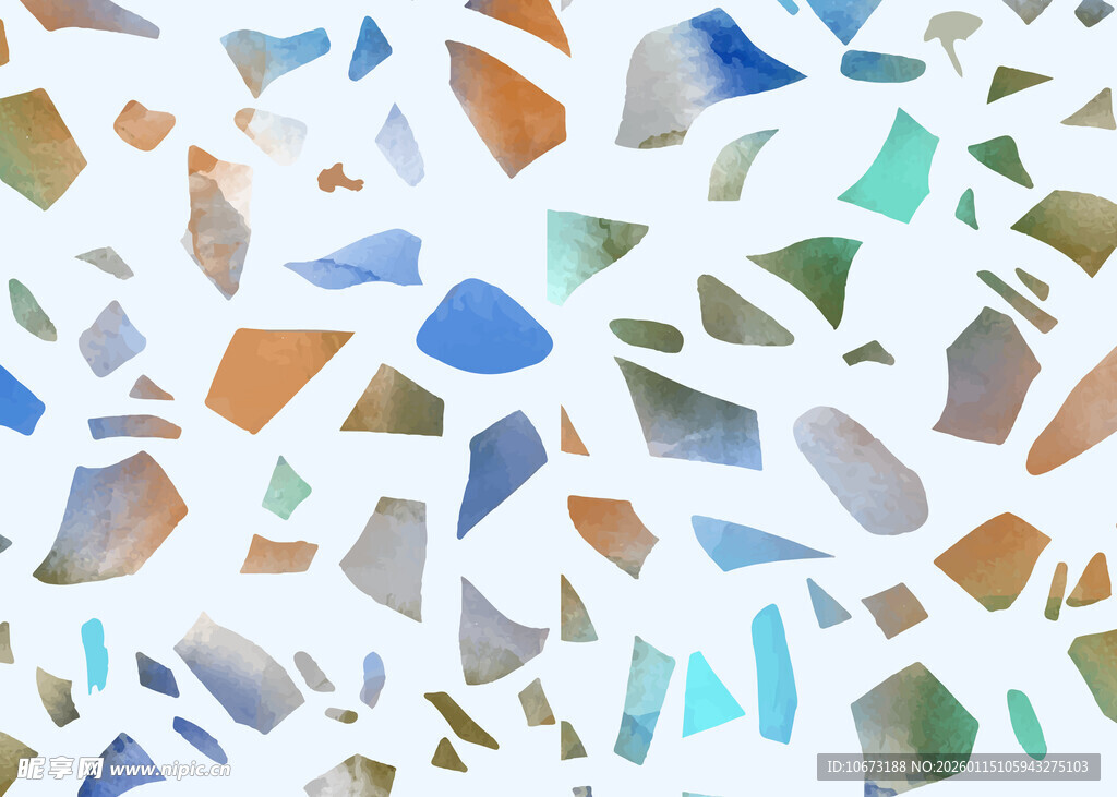 多彩几何碎片抽象图案