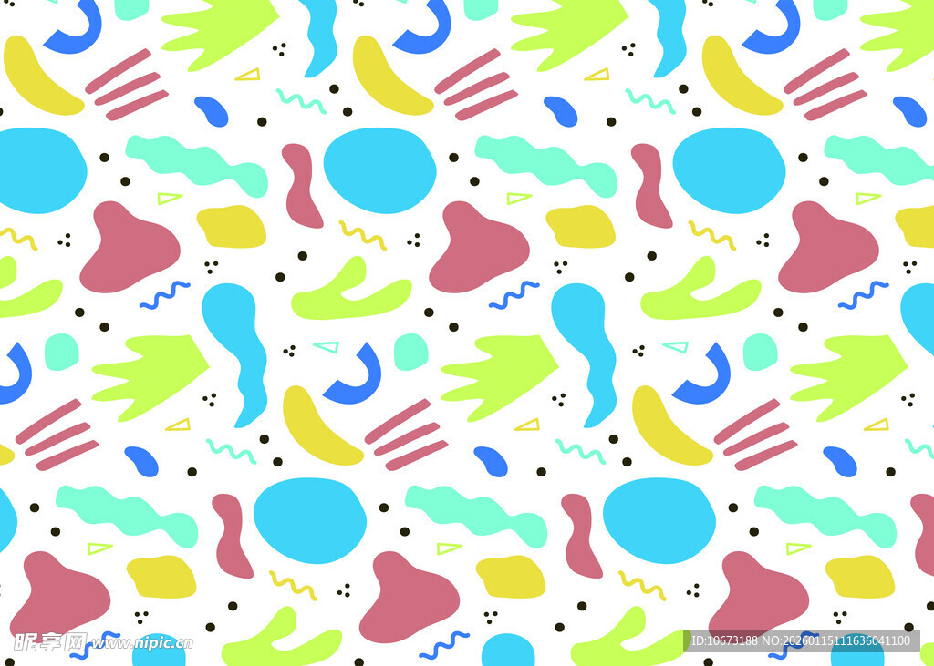 多彩几何图案无缝背景